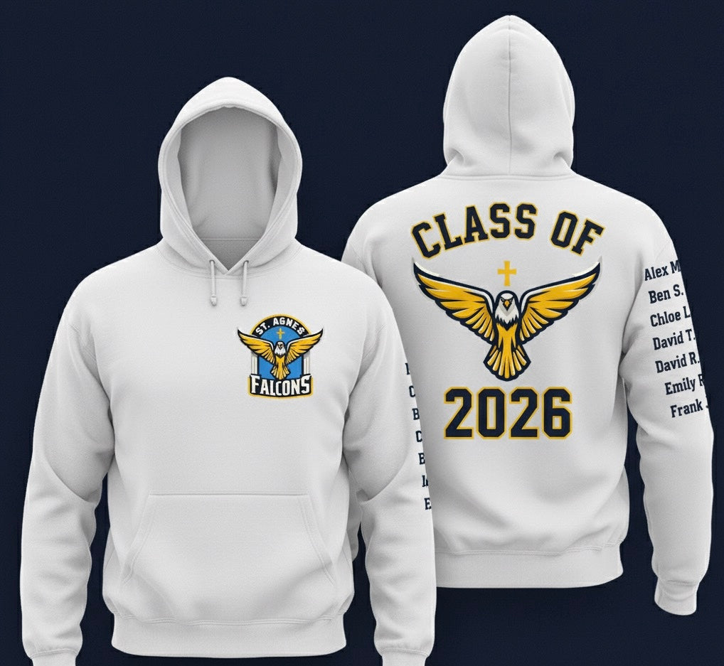 DTF Printed - Custom Design on School Hoodie