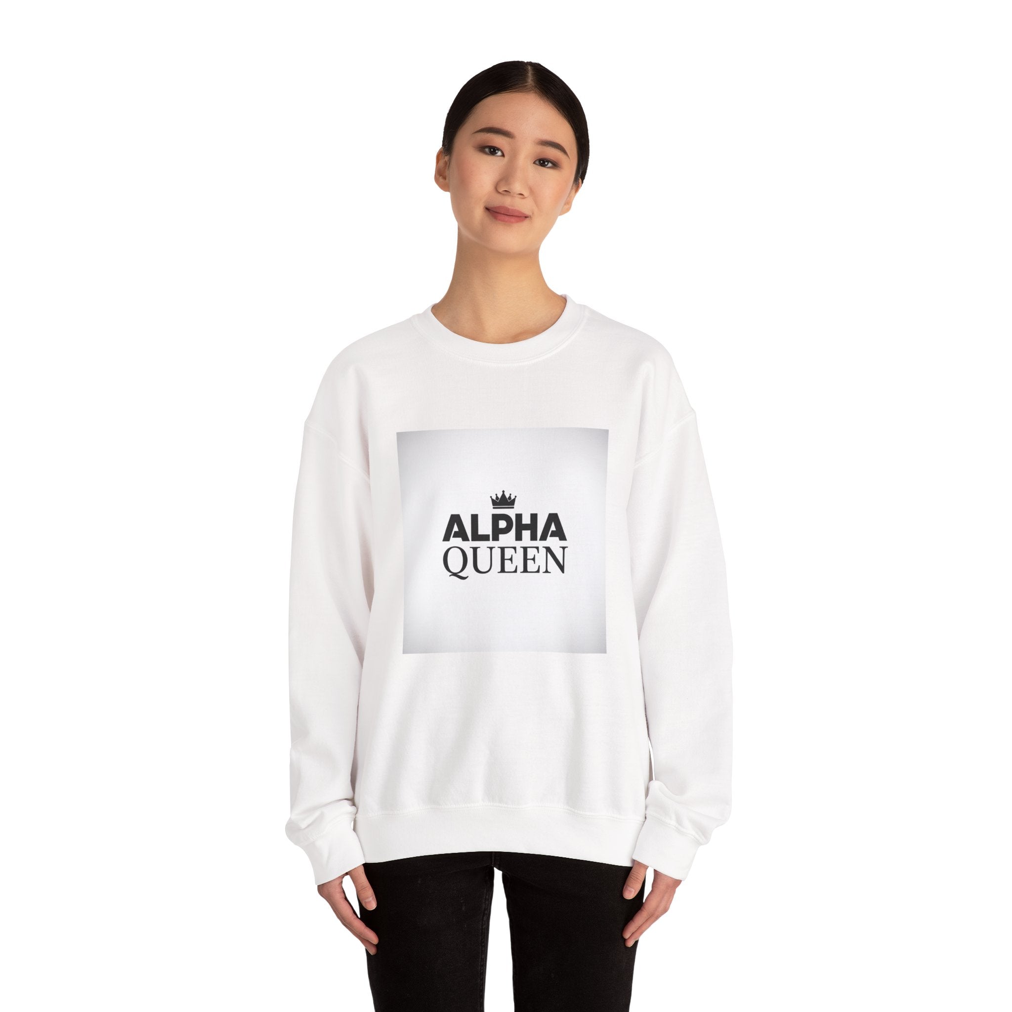Alpha Queen Sweatshirt — Empowering Crown Graphic Crewneck