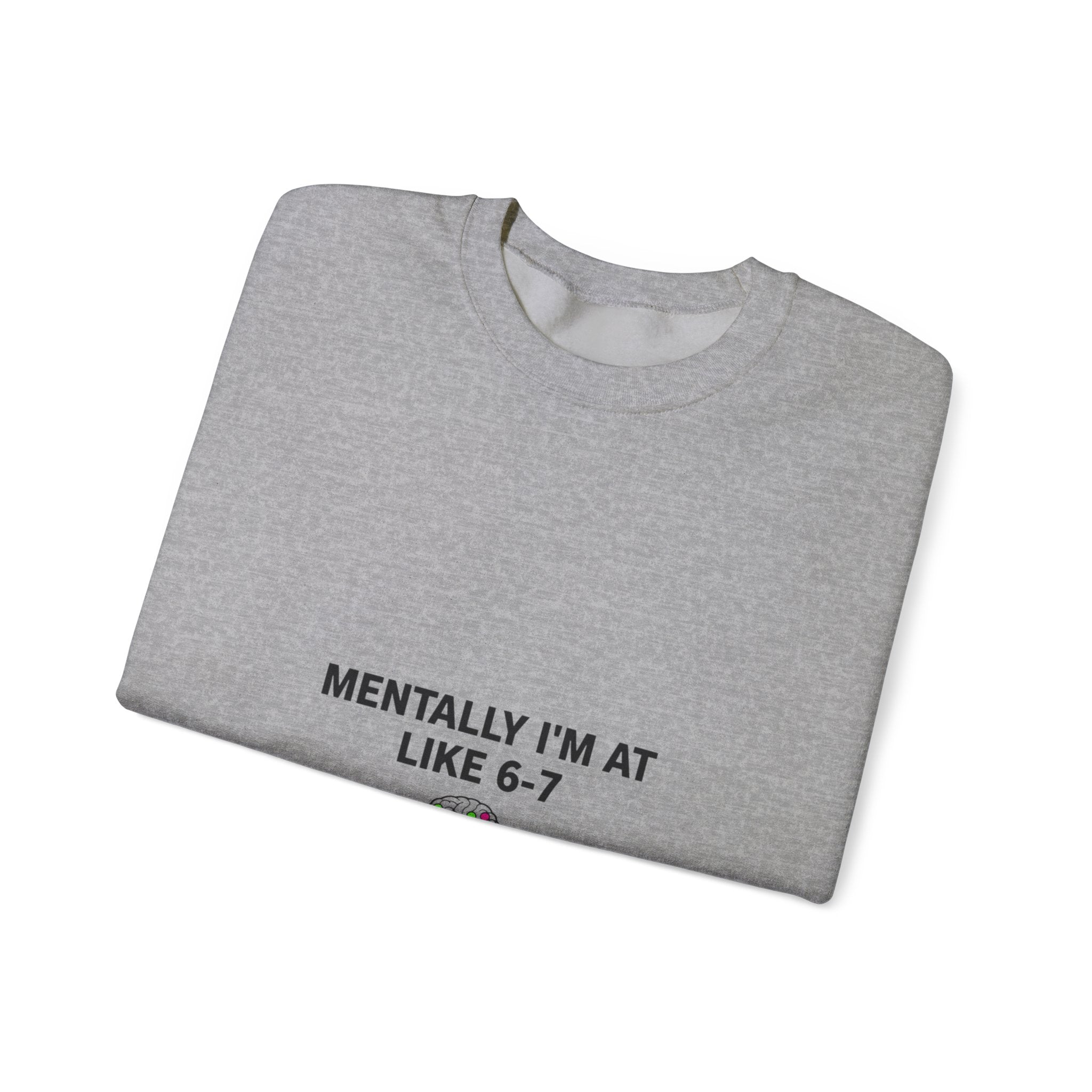 Mentally I’m At Like 6-7 Sweatshirt | 67 Shirt, Absurdist Humor