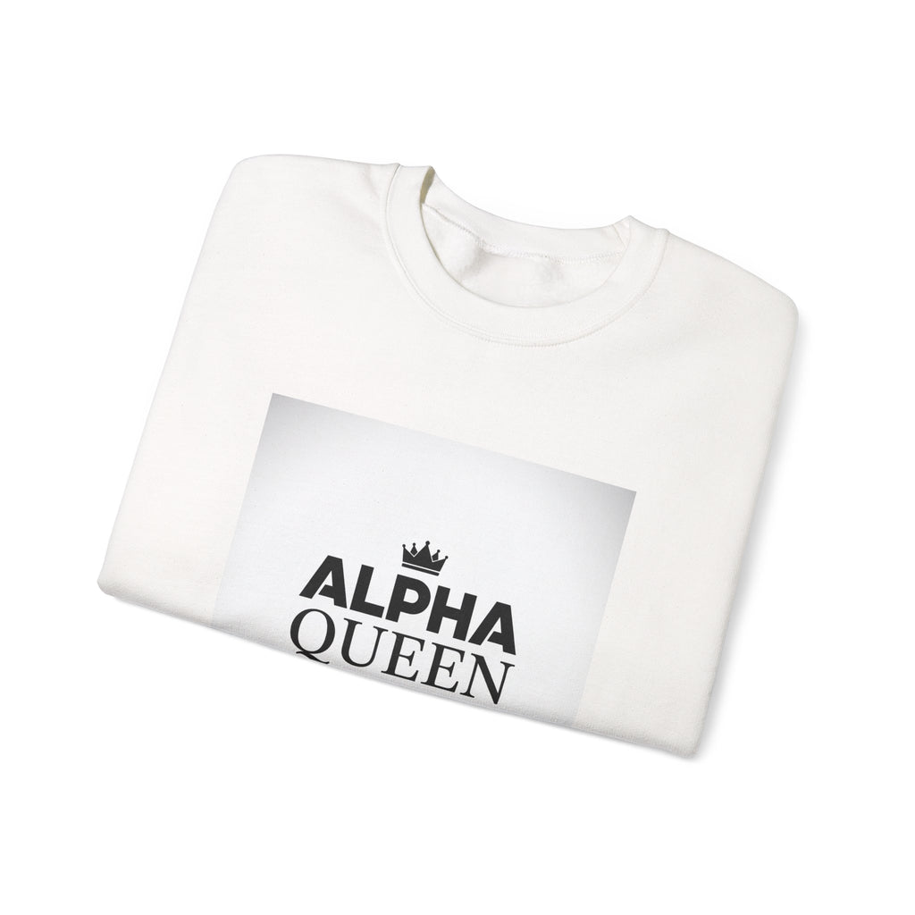 Alpha Queen Sweatshirt — Empowering Crown Graphic Crewneck