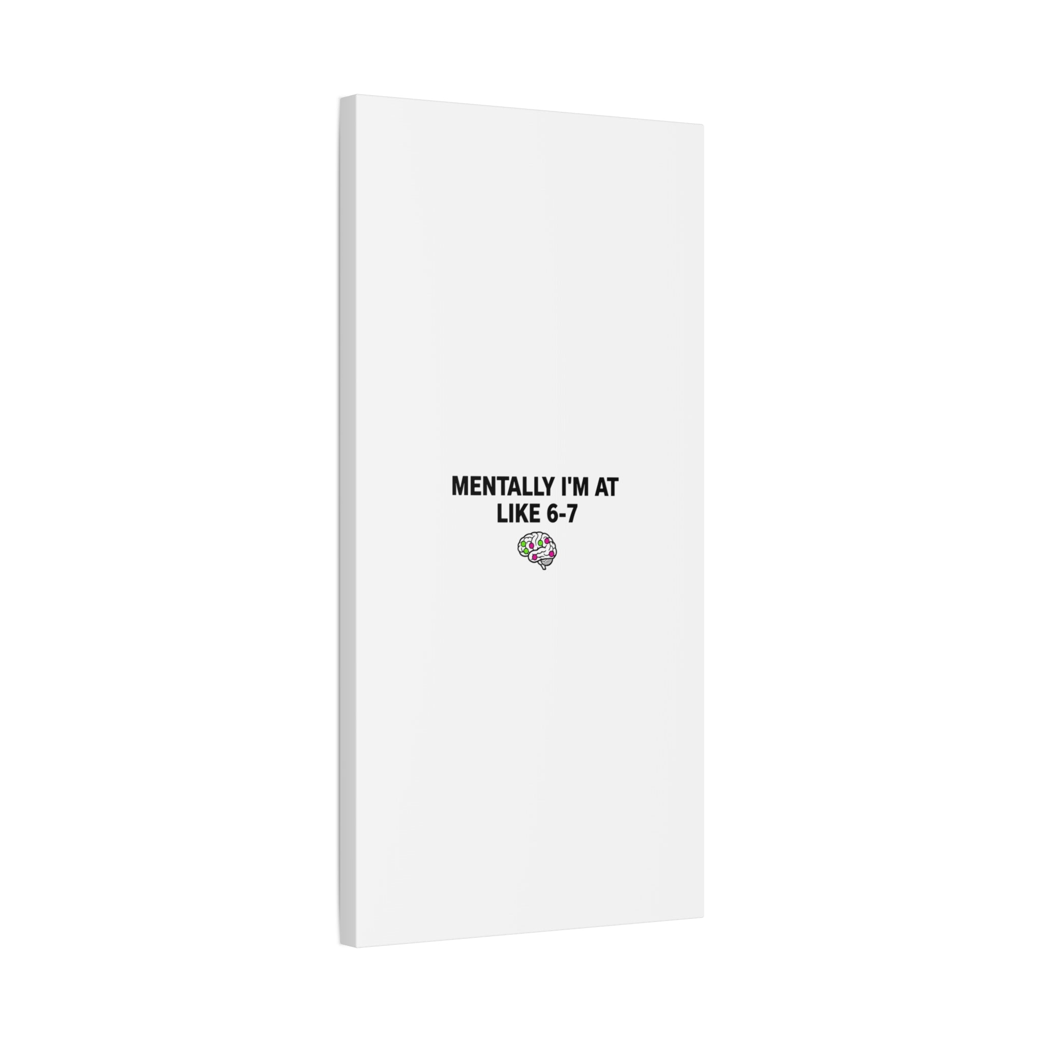 Mentally I'm At Like 6-7 Canvas | absurdist humor, 67 meme
