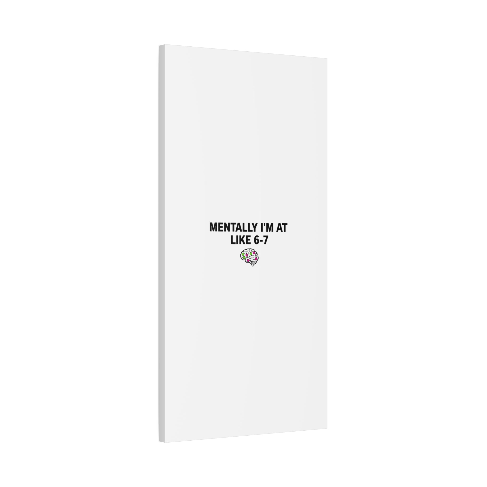 Mentally I'm At Like 6-7 Canvas | absurdist humor, 67 meme