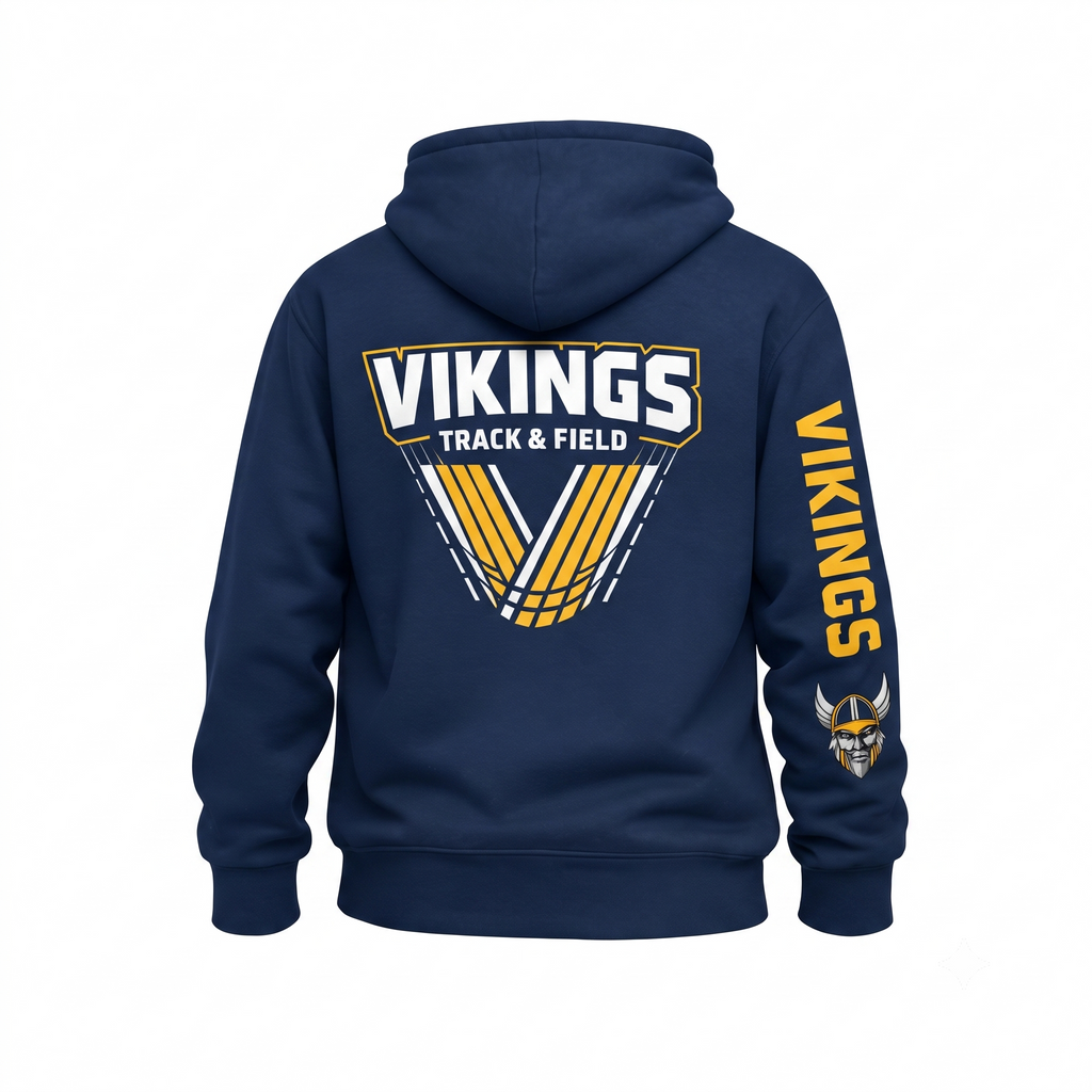 Navy St. Victor Vikings Track & Field Pullover Hoodie