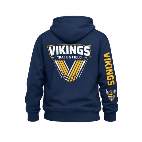Navy St. Victor Vikings Track & Field Pullover Hoodie