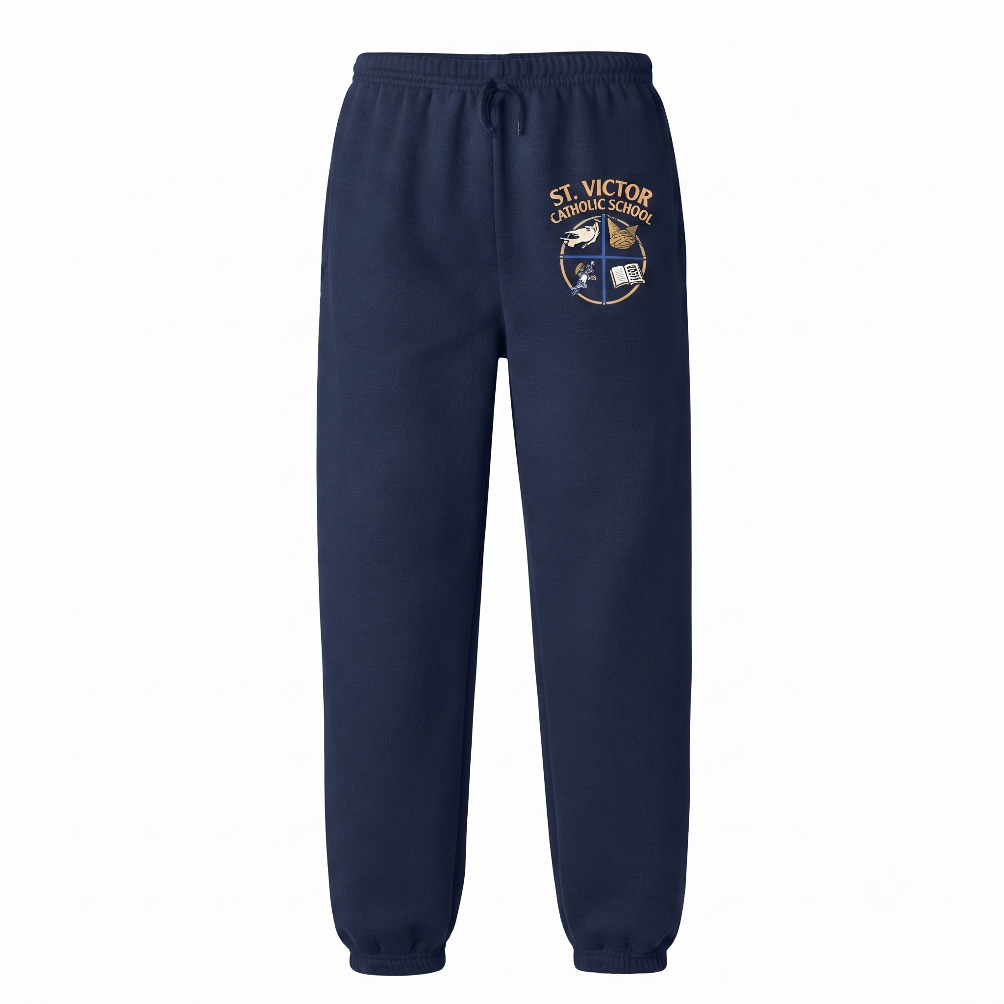 Navy St. Victor Catholic School Fleece Sweatpants