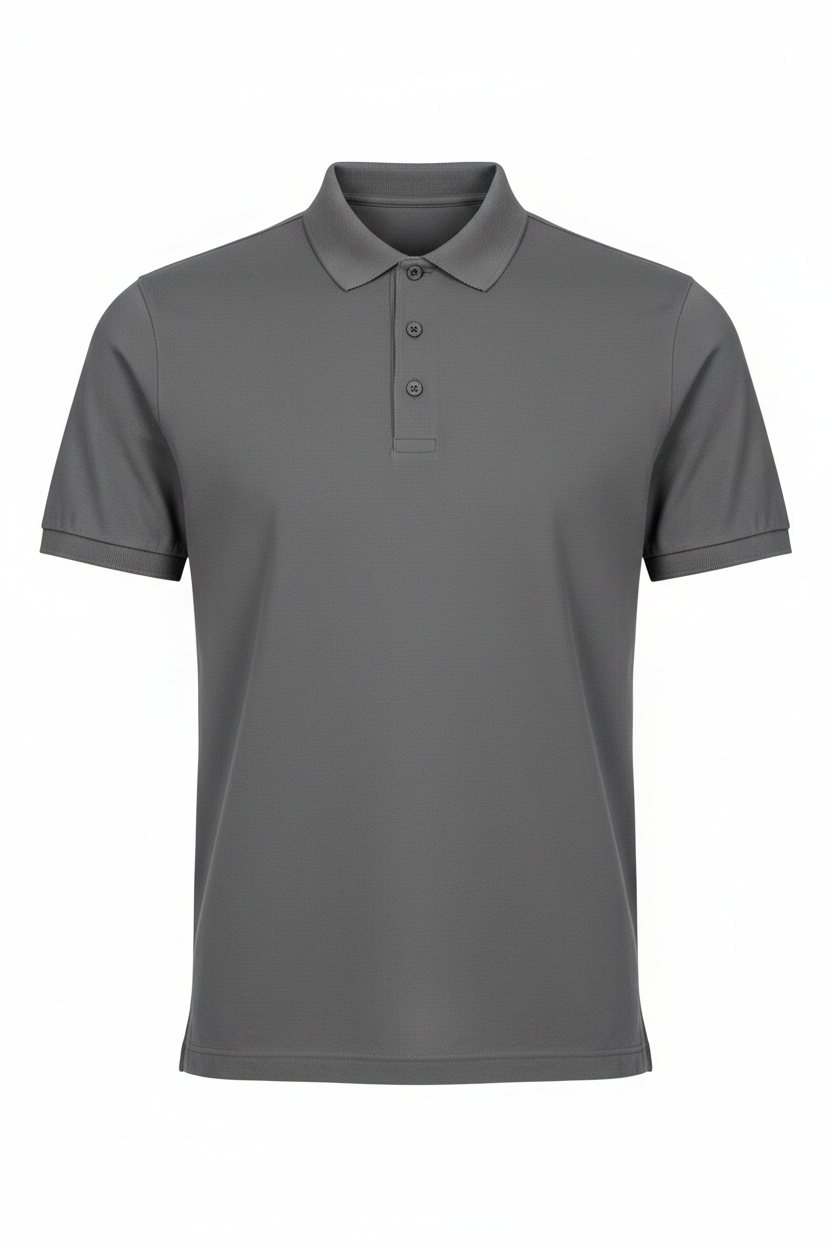 Gray polo shirt