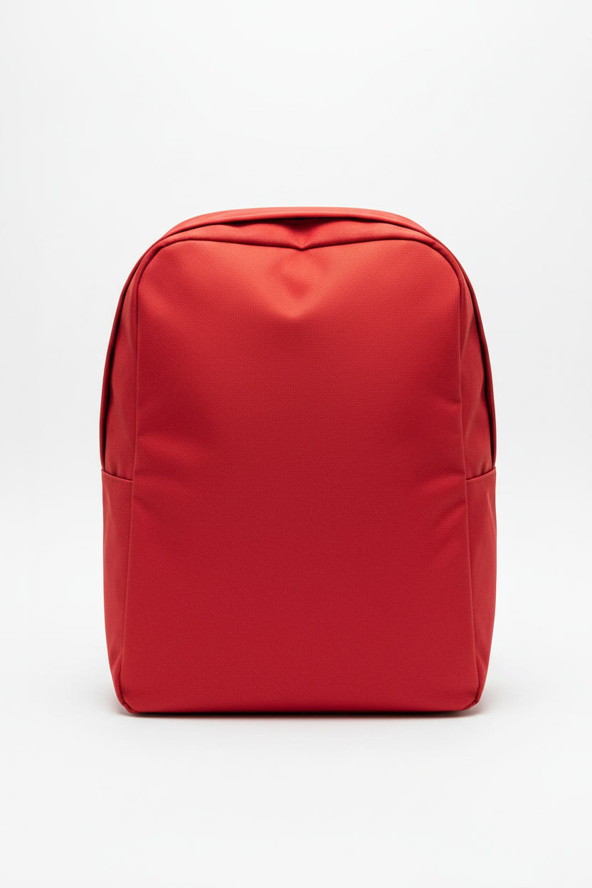 Red backpack for customization