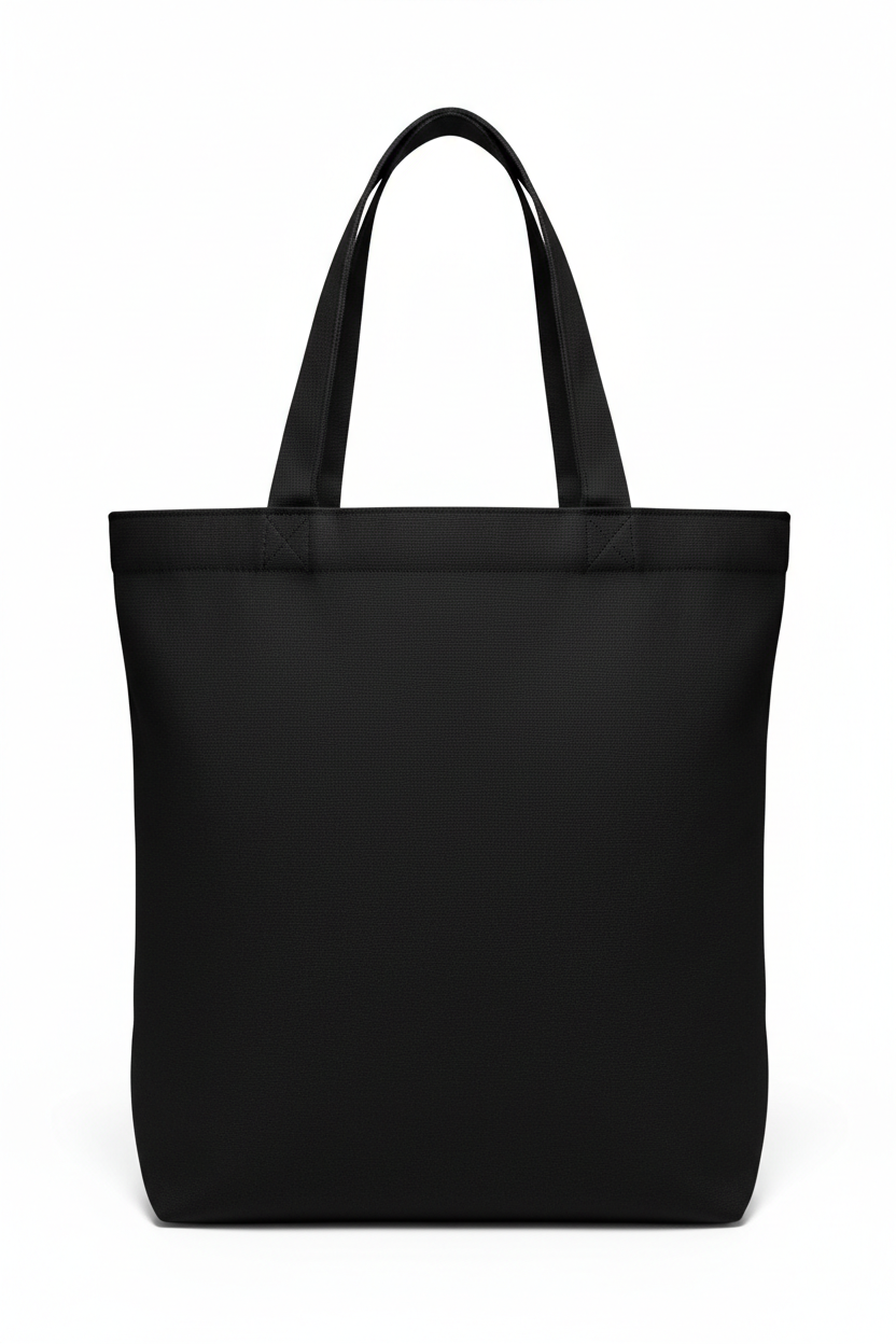 Black tote bag for customization