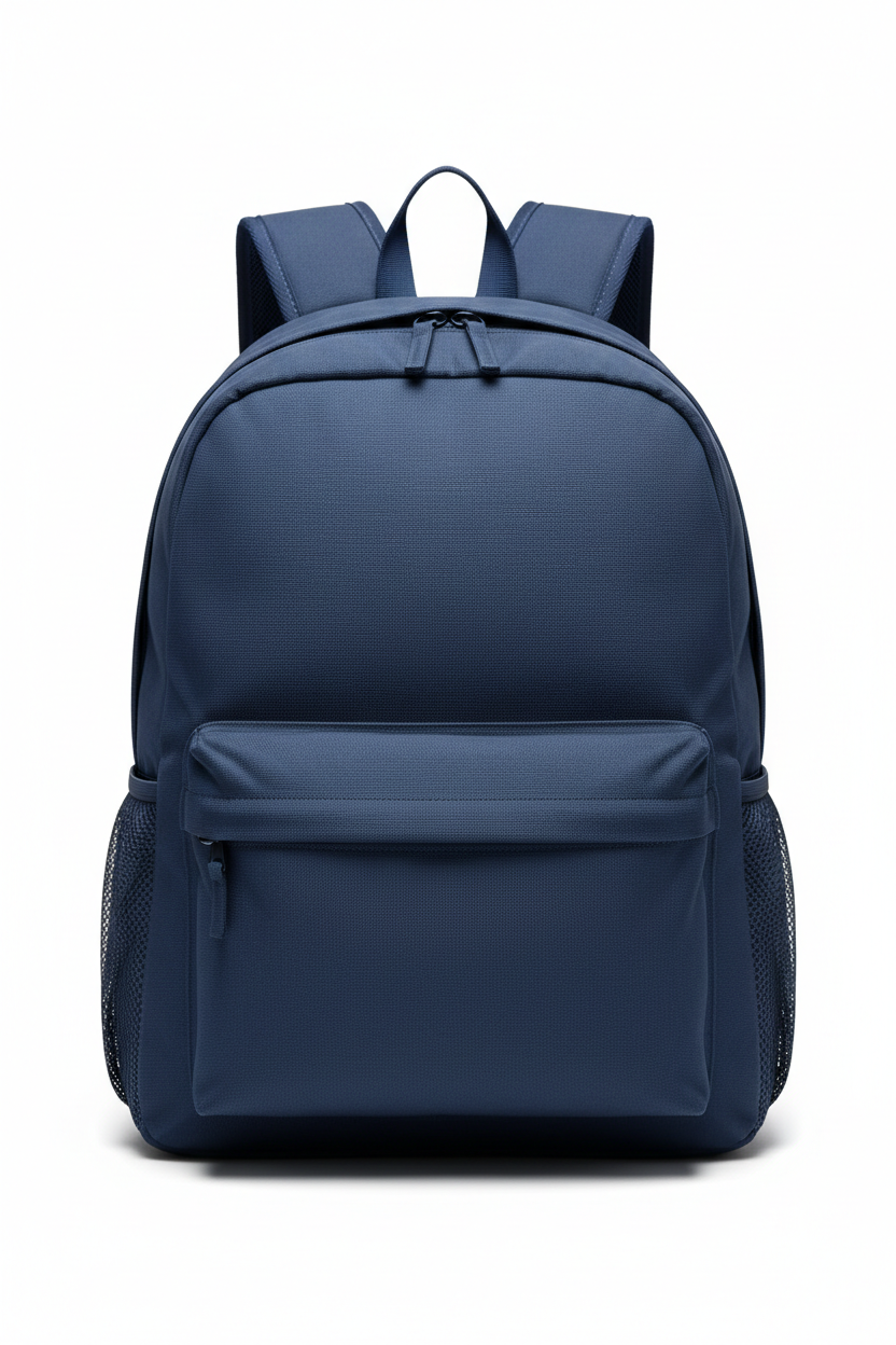 Navy blue backpack for customization