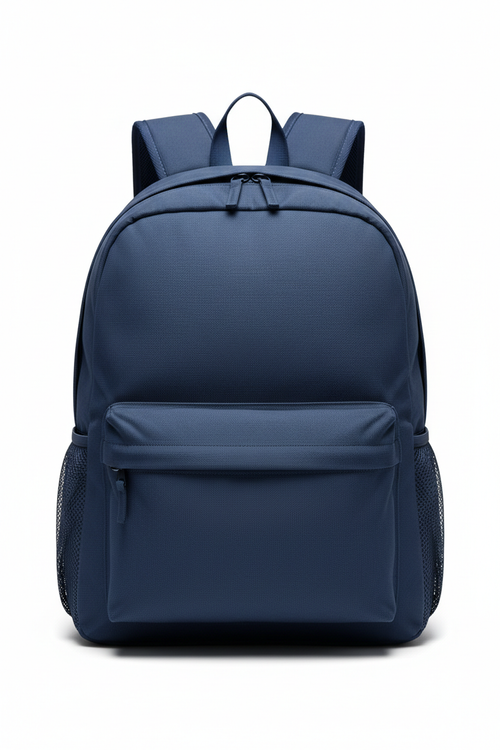 Navy blue backpack for customization