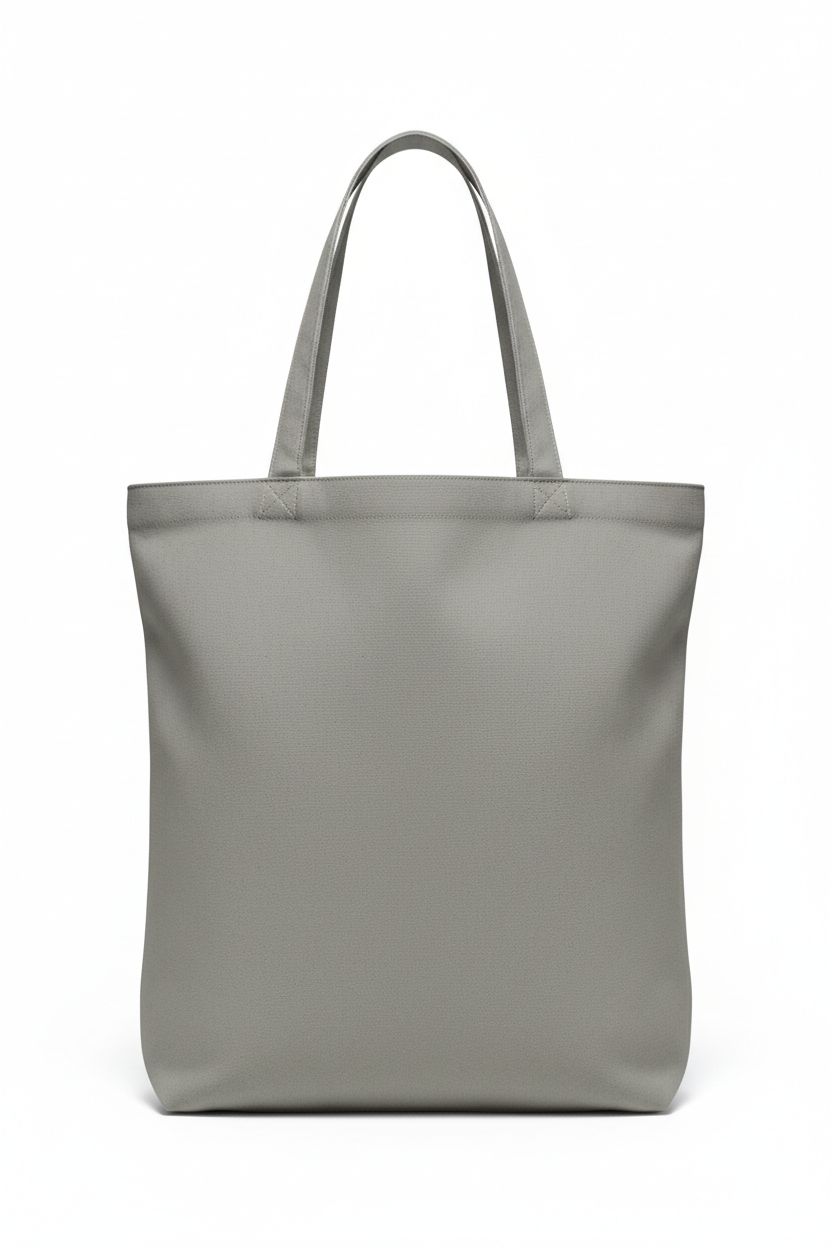 Gray tote bag for customization