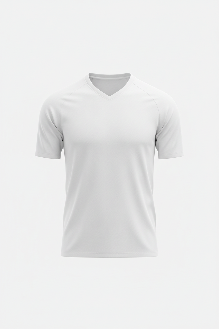 White soccer shirt for customization