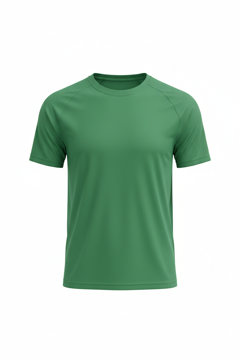 Green track and field shirt for customization