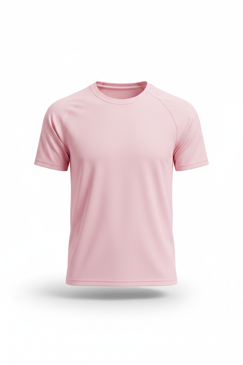 Pink track and field shirt for customization