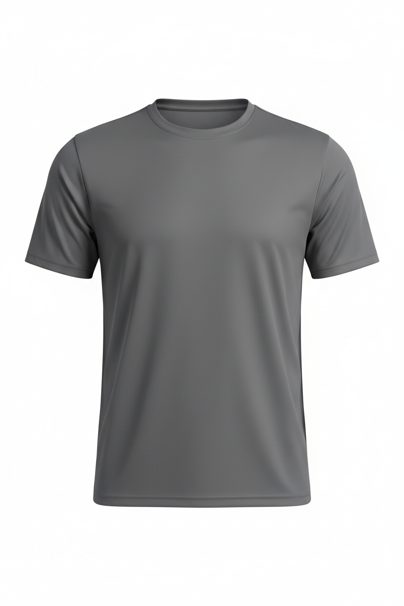 Gray track and field shirt for customization