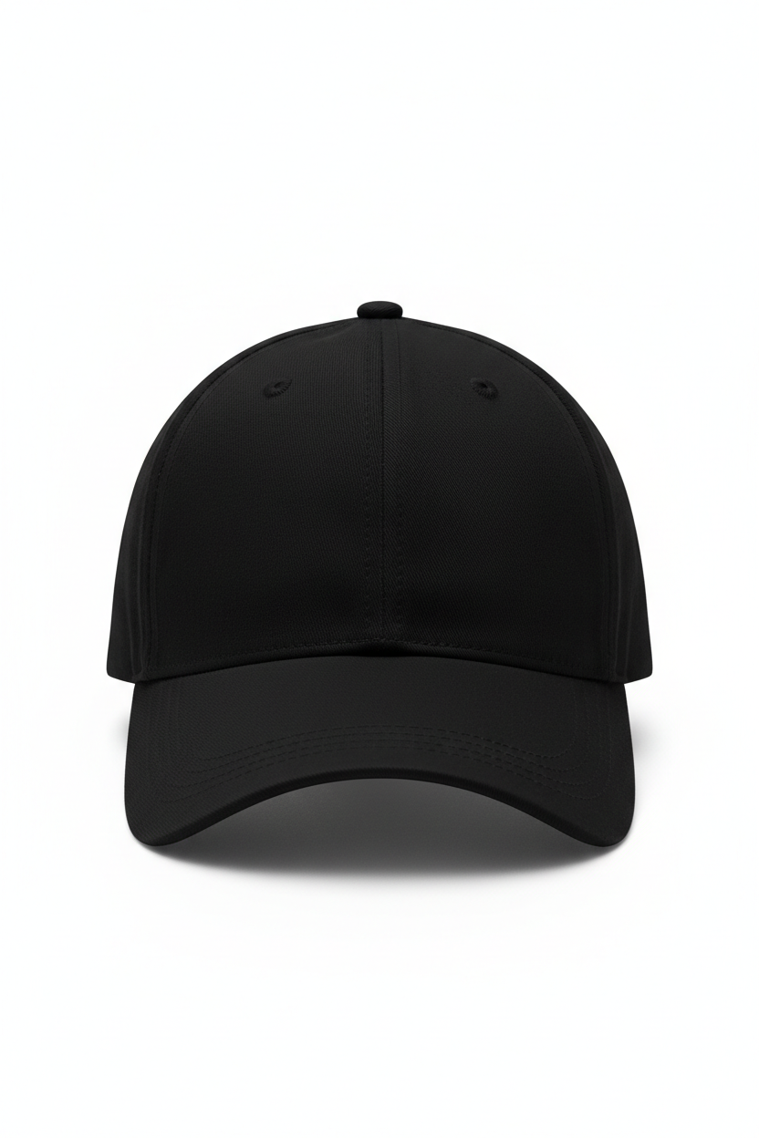 Black baseball cap for customization