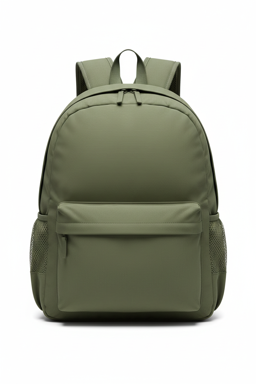Green backpack for customization