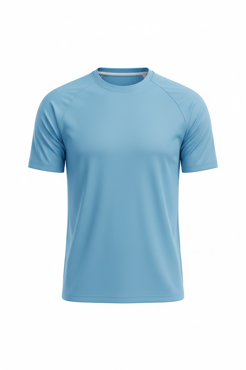 Light blue soccer shirt for customization