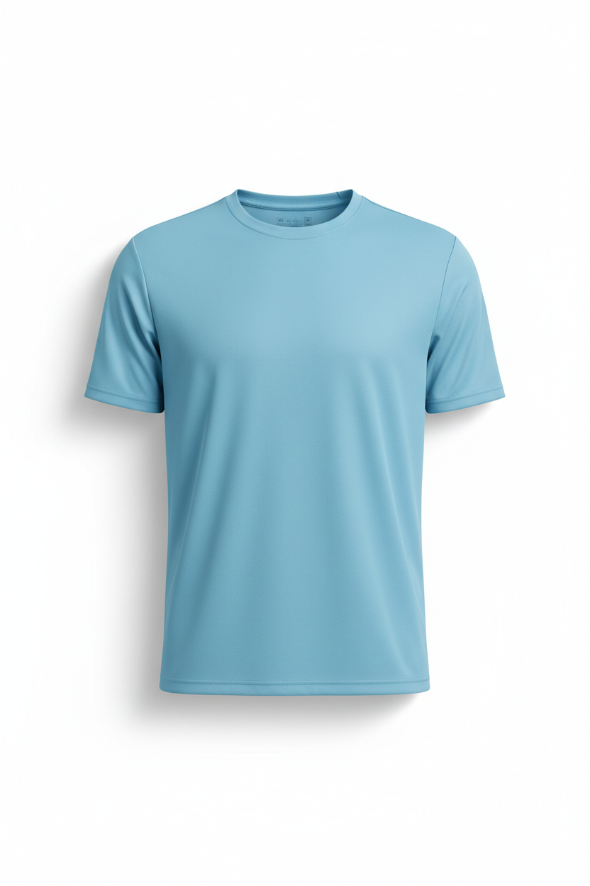 Light blue track and field shirt for customization