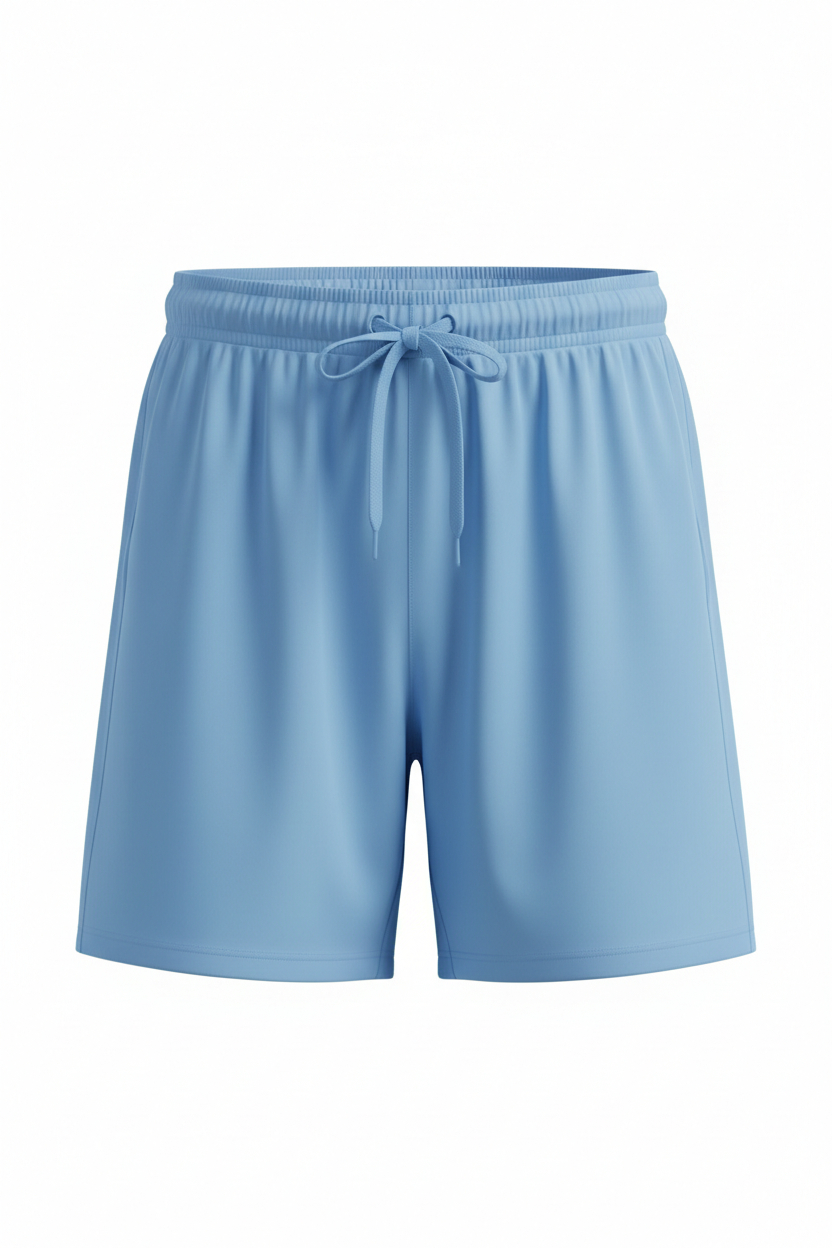 Light blue athletic shorts for customization