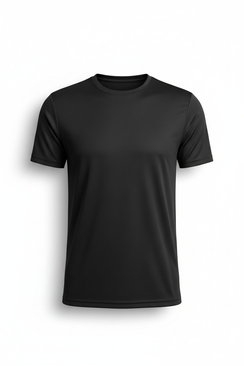 Black track and field shirt for customization