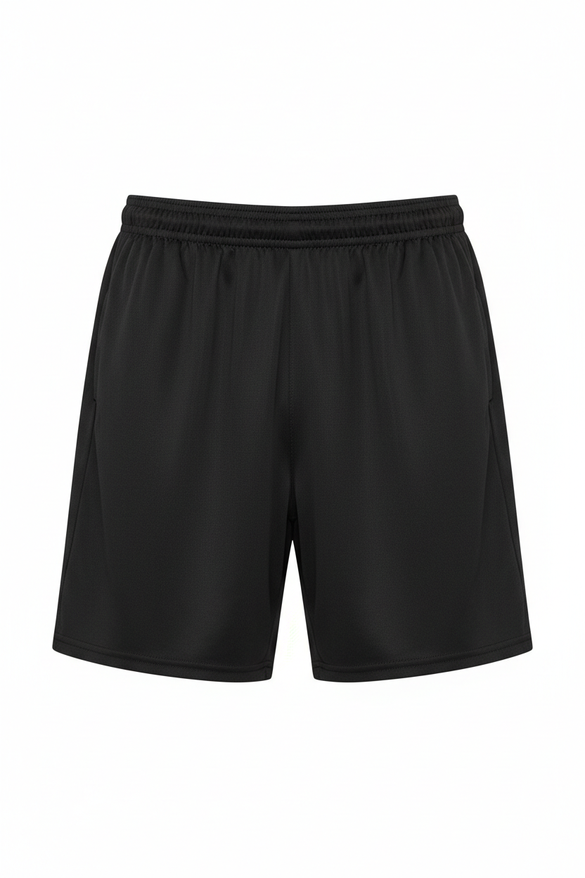Black athletic shorts for customization