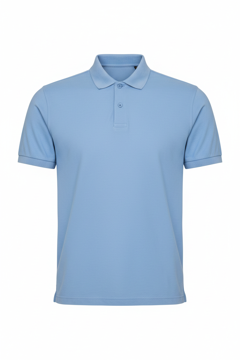 Light blue polo shirt